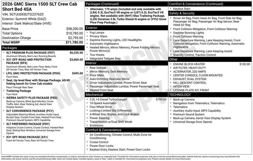 Used 2026 GMC Sierra 1500 SLT w/ SLT Premium Plus Package AWD/4WD image 53