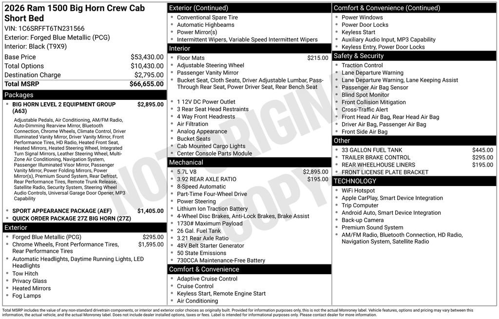 Used 2026 RAM 1500 Big Horn AWD/4WD image 43