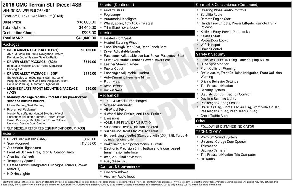 Used 2018 GMC Terrain SLT w/ Infotainment Package II image 37