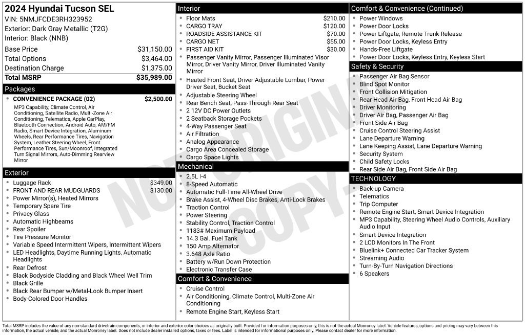 Used 2024 Hyundai Tucson SEL w/ Convenience Package AWD/4WD image 5
