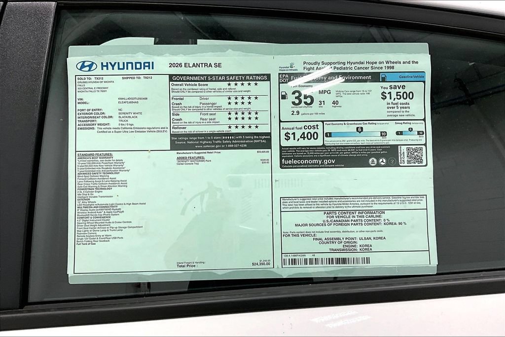 Used 2026 Hyundai Elantra SE FWD image 32