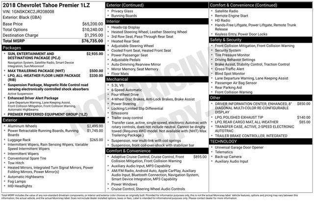Used 2018 Chevrolet Tahoe Premier AWD/4WD image 51