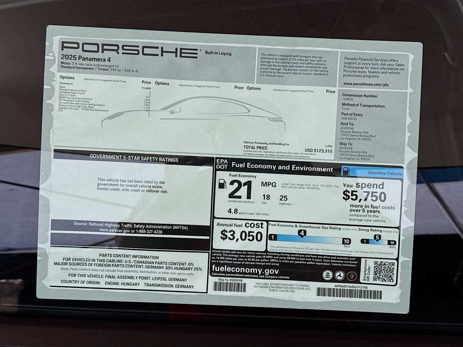New 2025 Porsche Panamera 4 AWD/4WD image 36