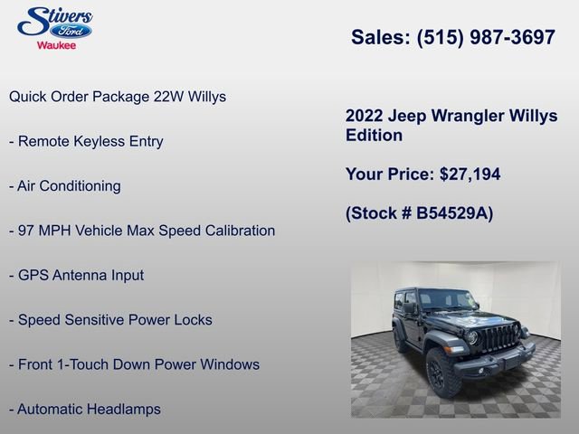 Used 2022 Jeep Wrangler Sport AWD/4WD image 16