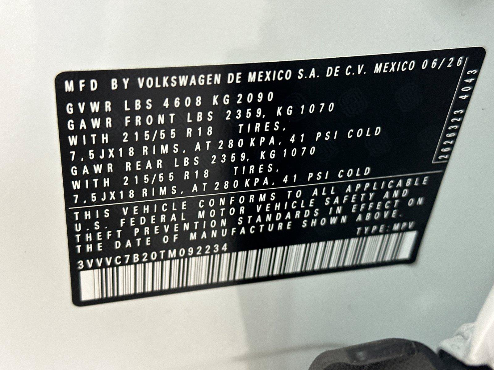 New 2026 Volkswagen Taos SE AWD/4WD image 26