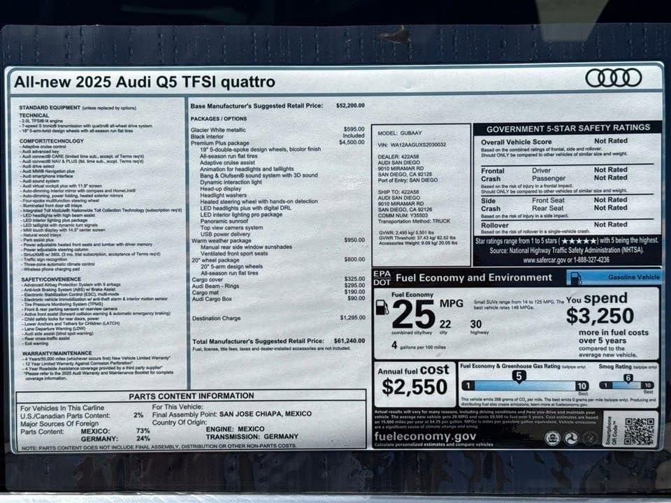 Certified 2025 Audi Q5 Premium Plus w/ Premium Plus image 21