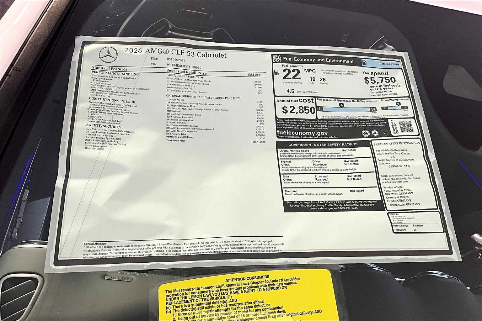 New 2026 Mercedes-Benz CLE 53 AMG 4MATIC Cabriolet image 18