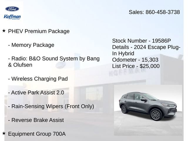 Used 2024 Ford Escape SE w/ PHEV Premium Package FWD image 15