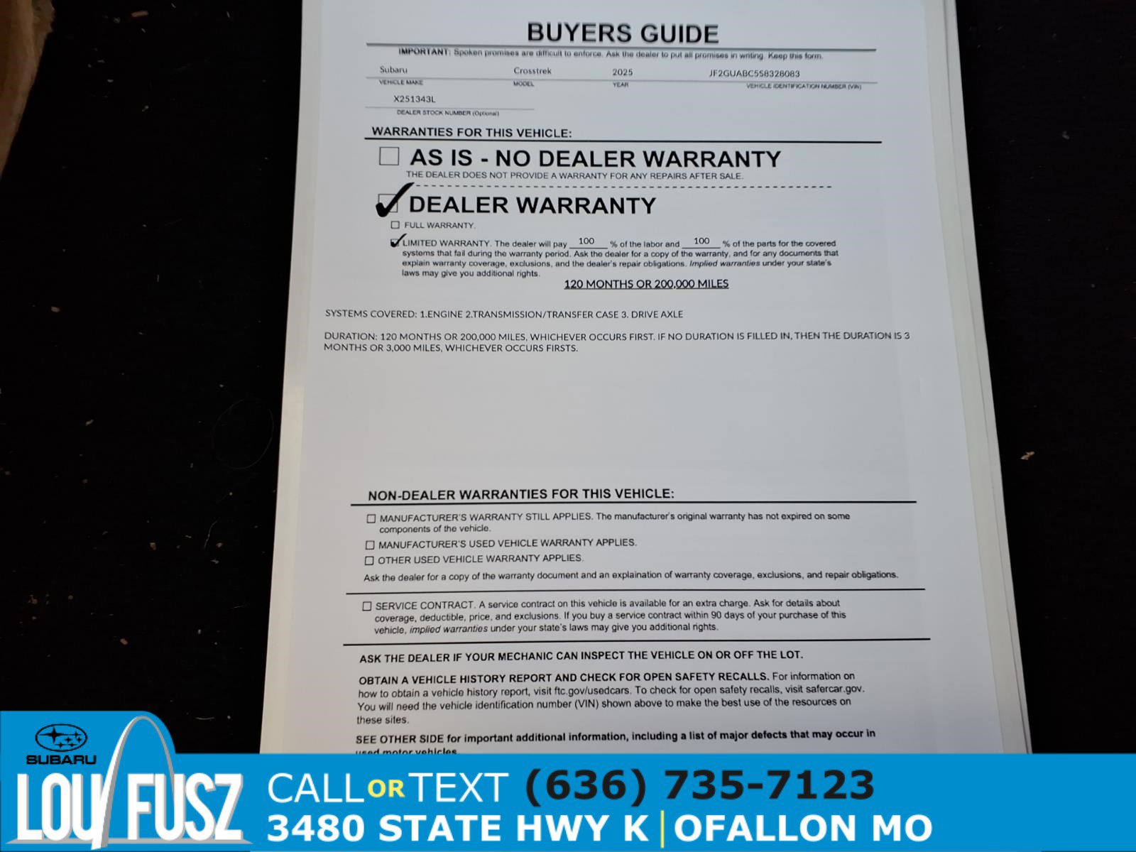 Certified 2025 Subaru Crosstrek 2.0i AWD/4WD image 35