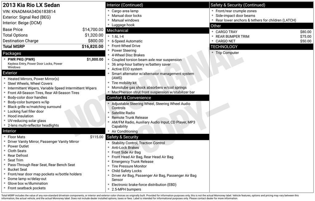 Used 2013 Kia Rio LX w/ PWR Pkg image 3