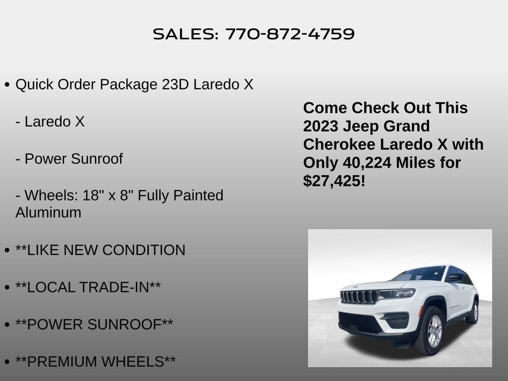 Used 2023 Jeep Grand Cherokee Laredo X image 5