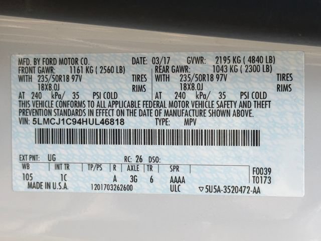 Used 2017 Lincoln MKC Premiere FWD image 30