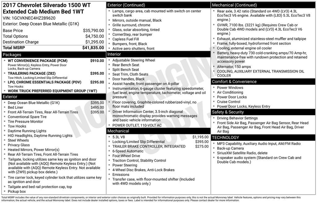 Used 2017 Chevrolet Silverado 1500 W/T w/ WT Convenience Package image 5