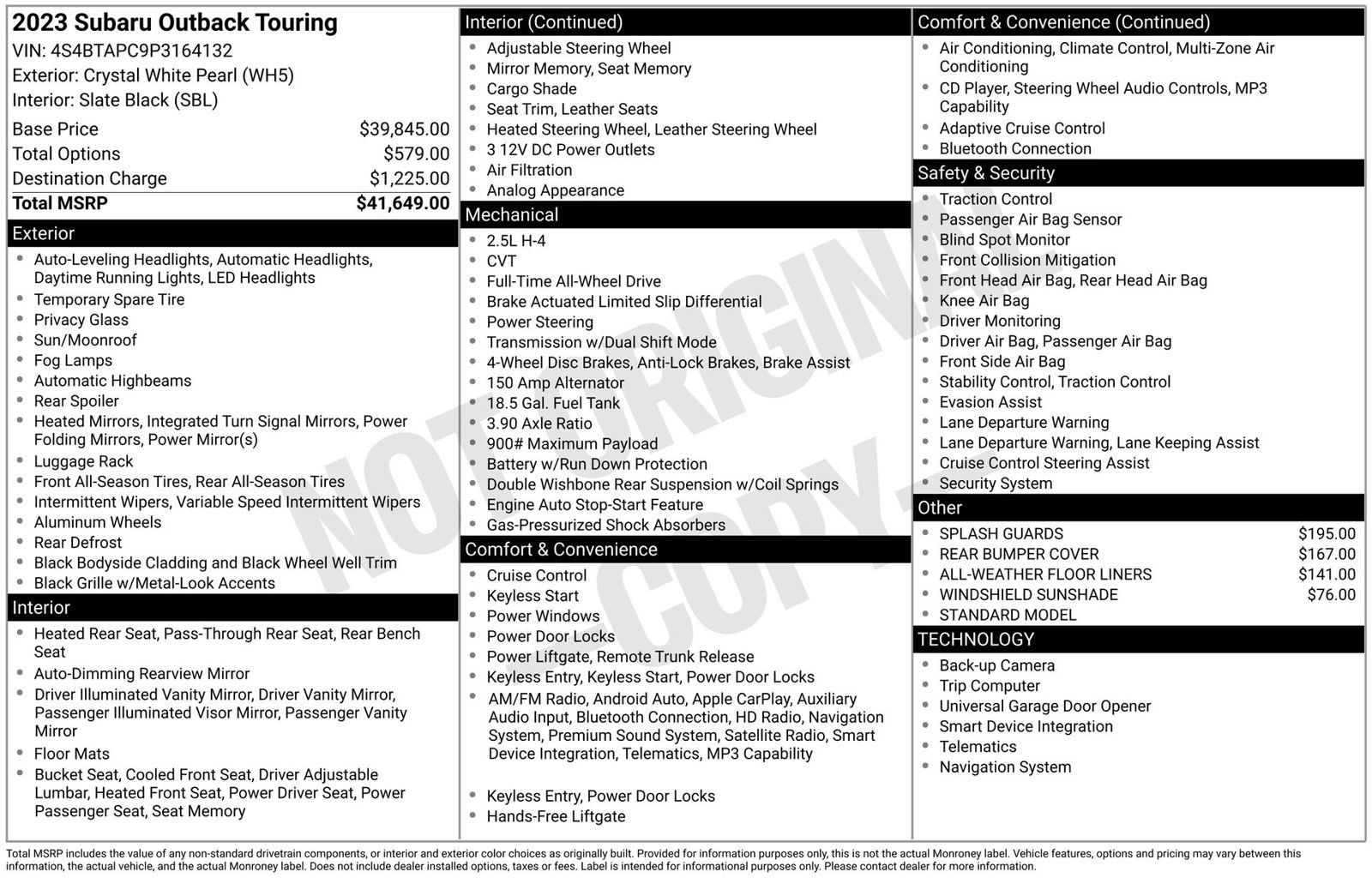 Certified 2023 Subaru Outback Touring image 3