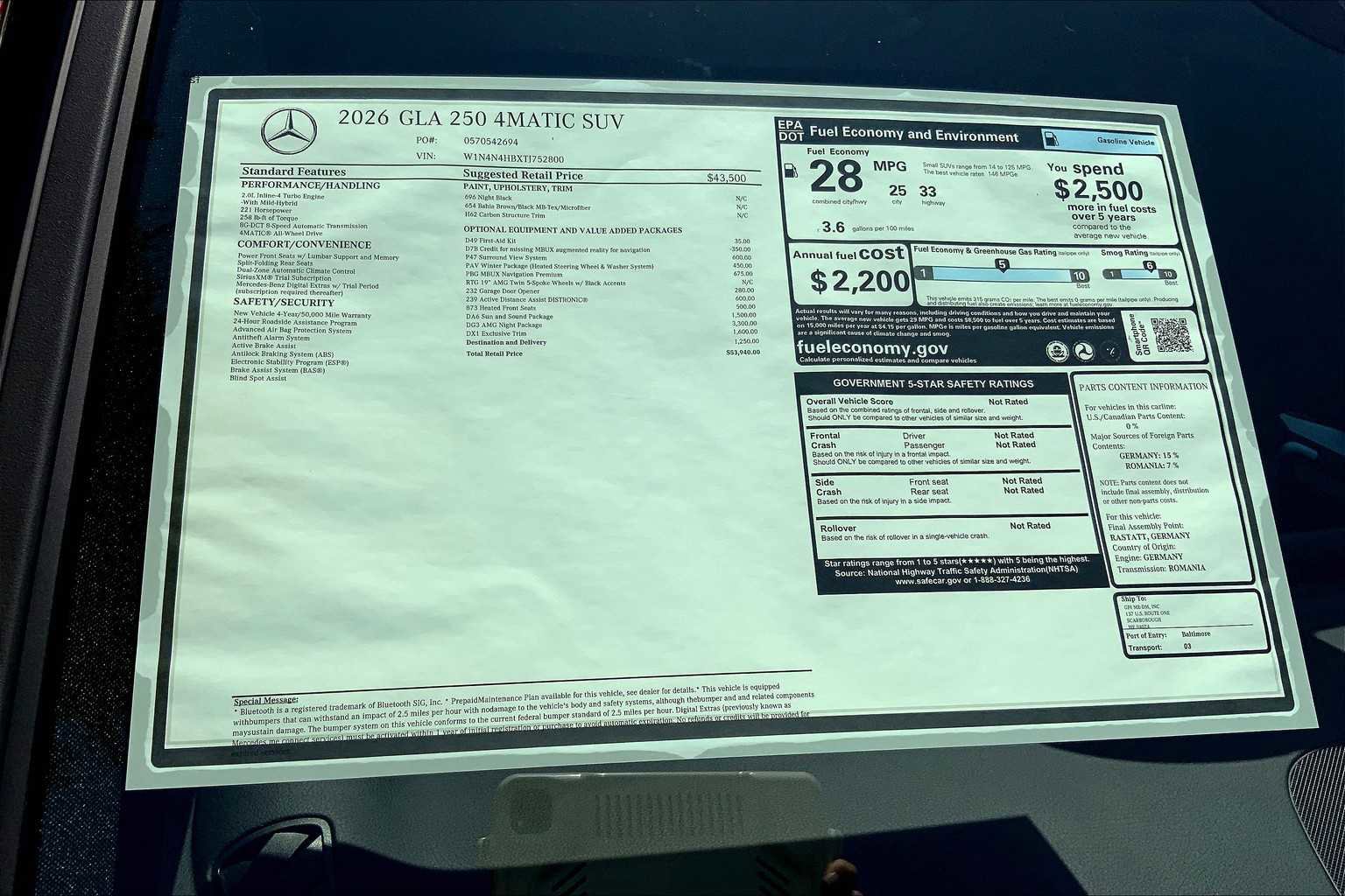 New 2026 Mercedes-Benz GLA 250 GLA 250 image 26