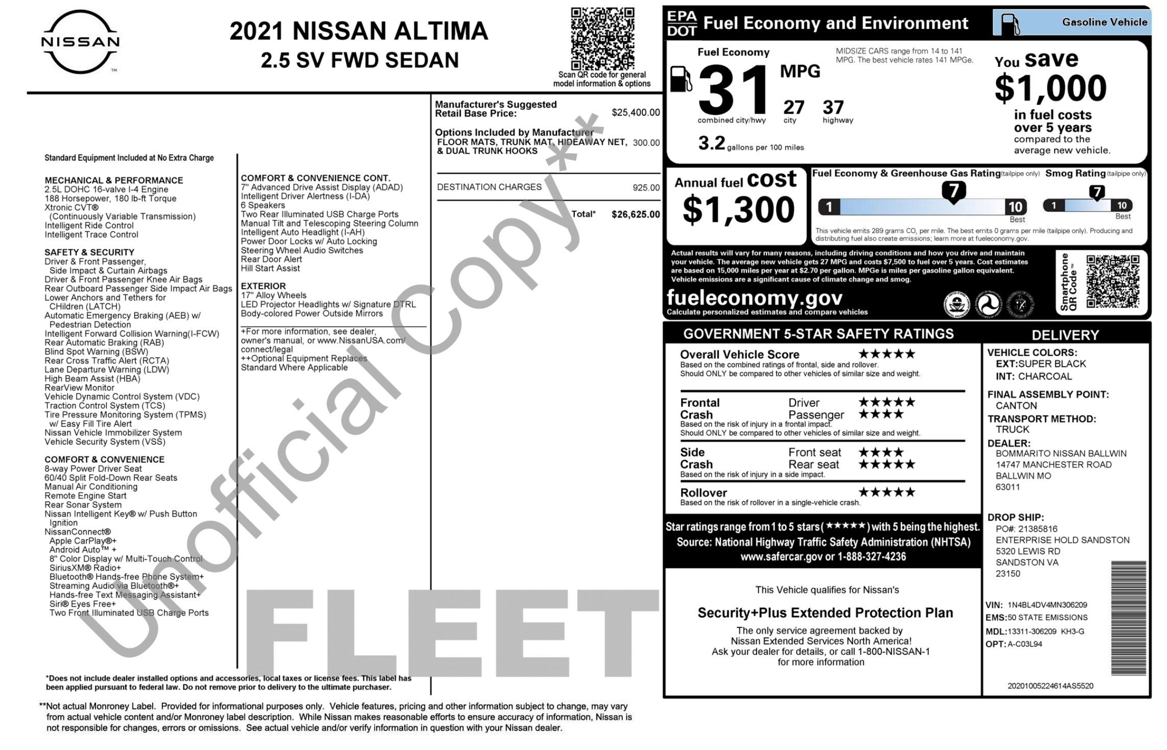 Used 2021 Nissan Altima 2.5 SV FWD image 2