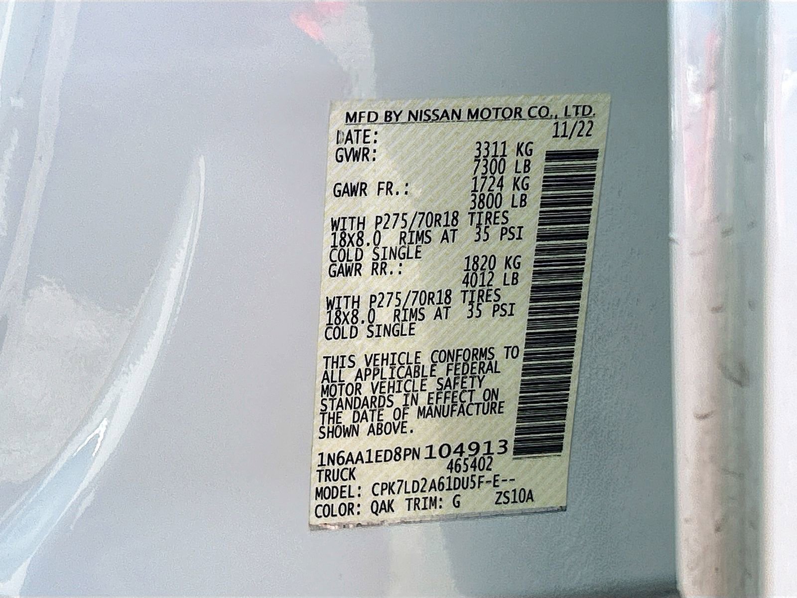 Used 2023 Nissan Titan PRO-4X w/ Pro-4x Convenience Package AWD/4WD image 33