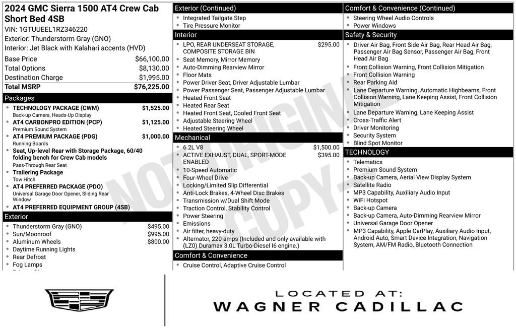 Used 2024 GMC Sierra 1500 AT4 w/ Technology Package
