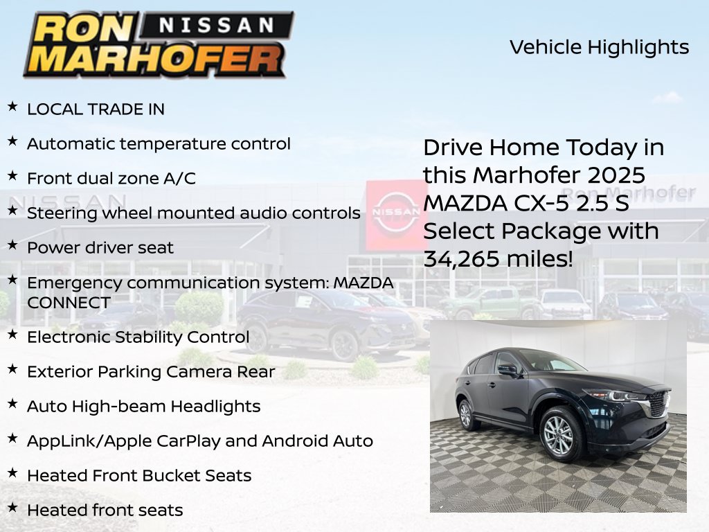 Used 2025 MAZDA CX-5 AWD 2.5 S w/ Select Package image 14
