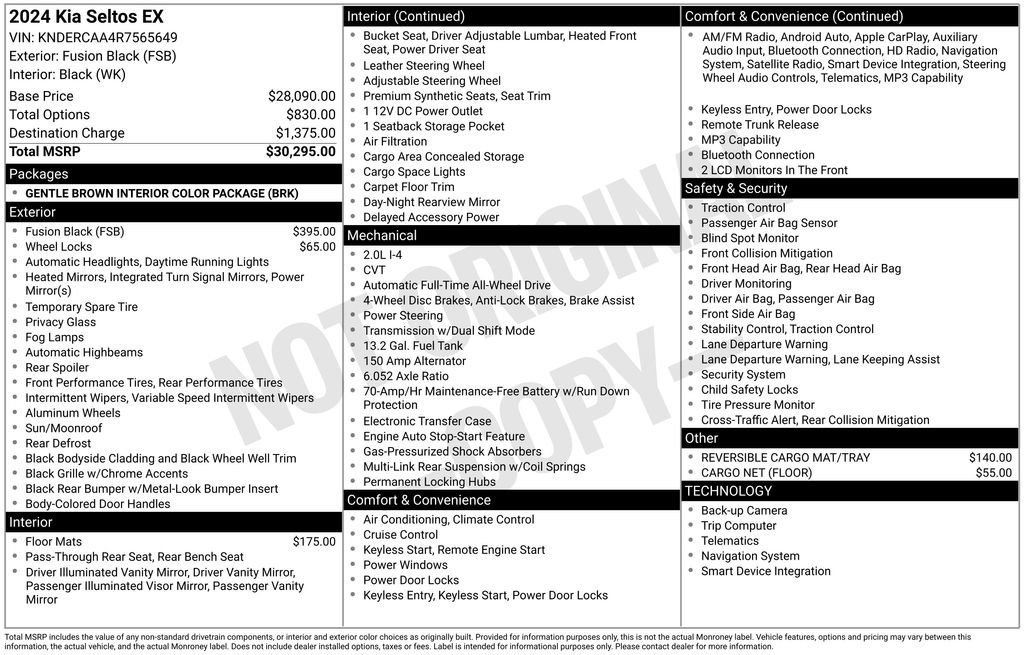 Used 2024 Kia Seltos EX image 41