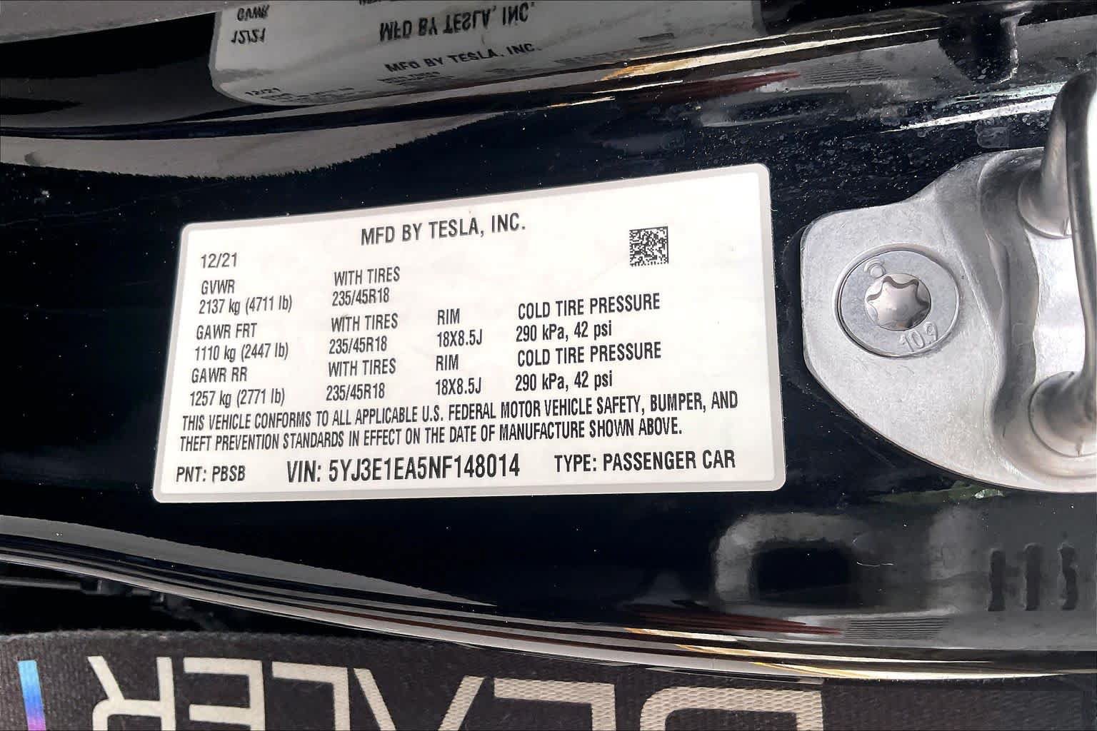 Used 2022 Tesla Model 3 Standard Range RWD image 32