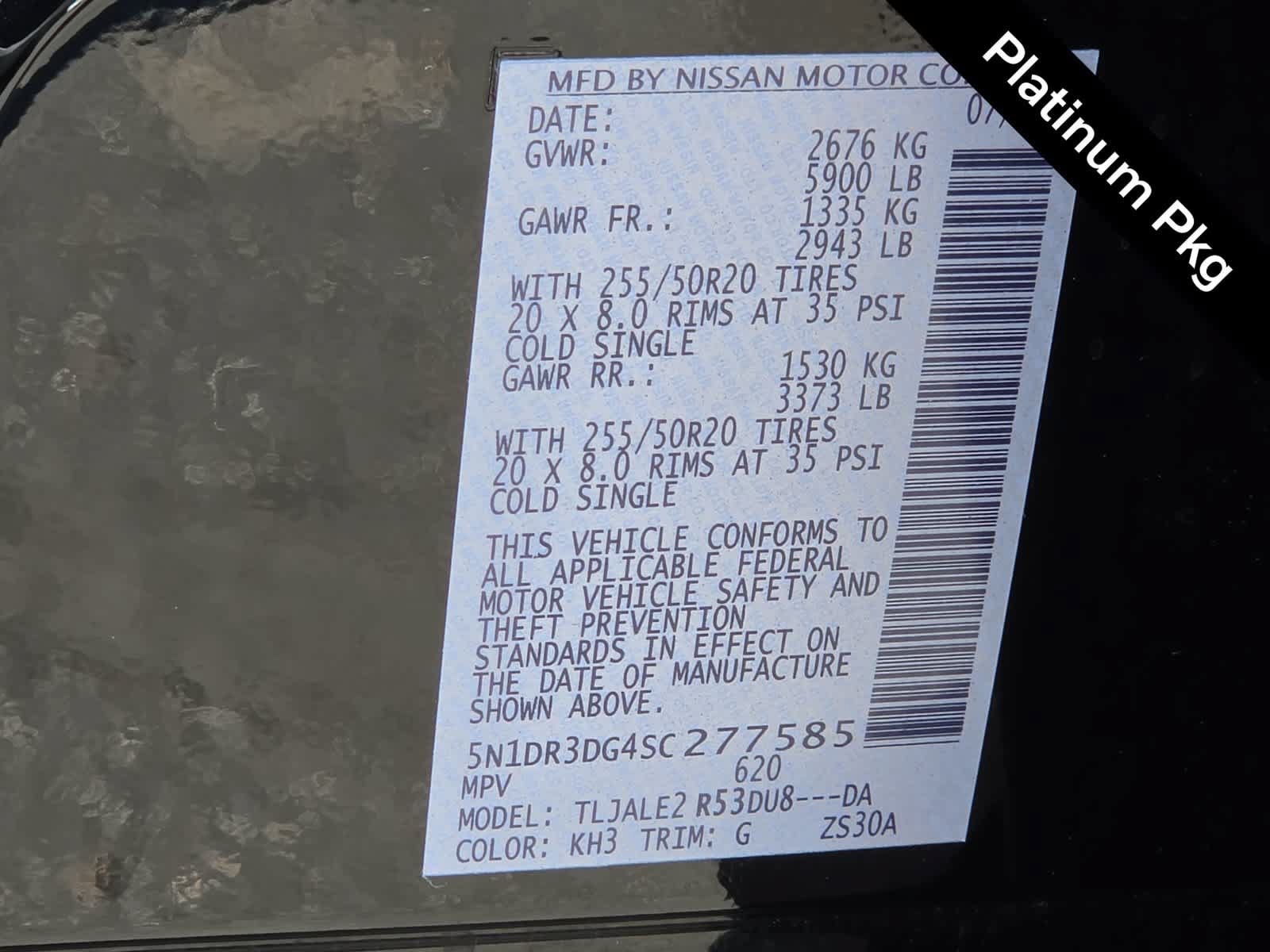 Used 2025 Nissan Pathfinder Platinum w/ Black Appearance Package FWD image 25