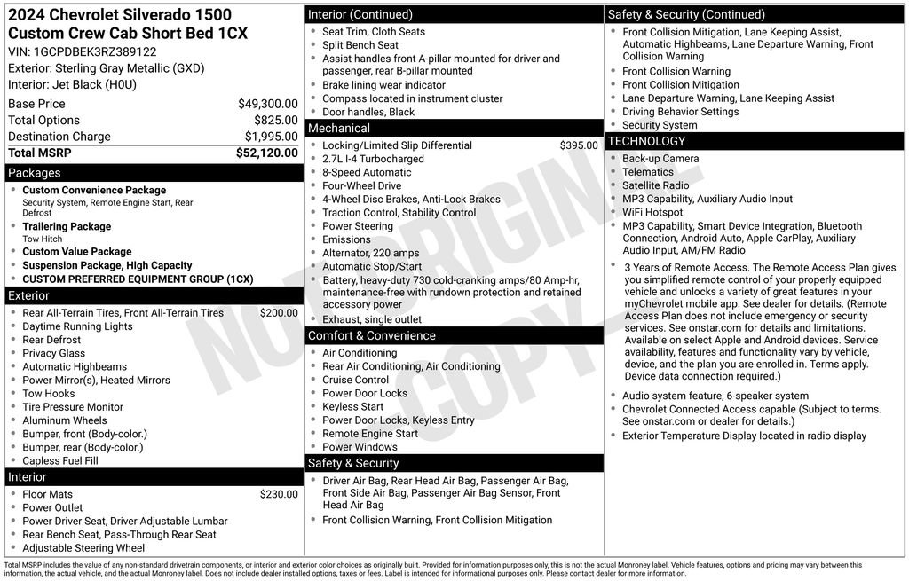 Used 2024 Chevrolet Silverado 1500 Custom AWD/4WD image 2