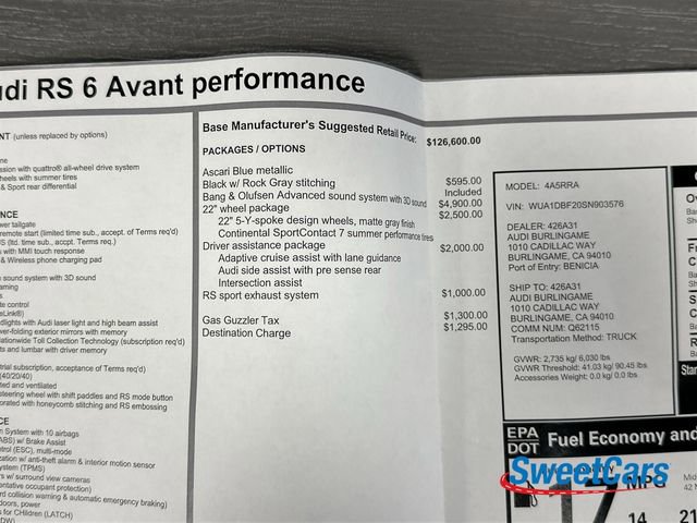 Used 2025 Audi RS 6 performance image 56