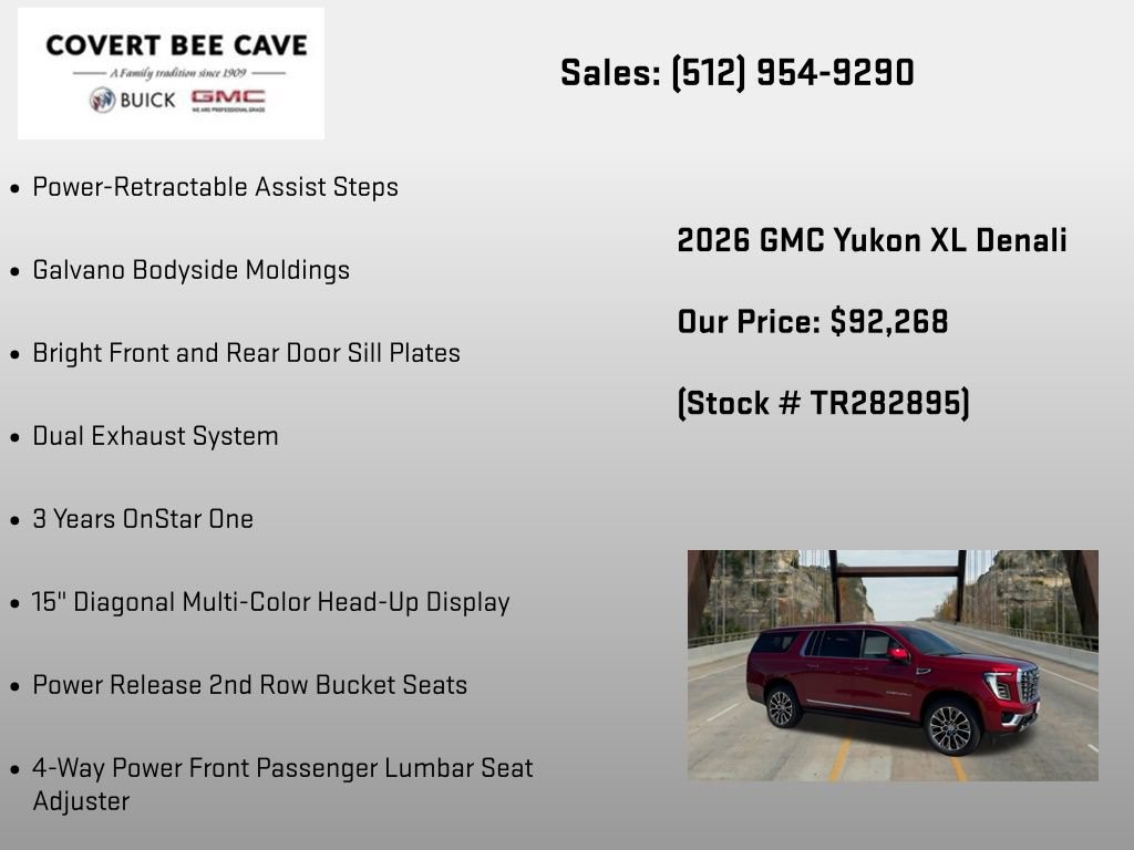 New 2026 GMC Yukon XL Denali w/ Sun & Power Step Package AWD/4WD image 24