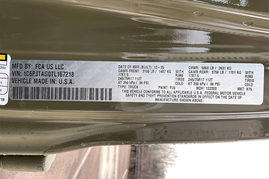 New 2026 Jeep Gladiator Sport image 13