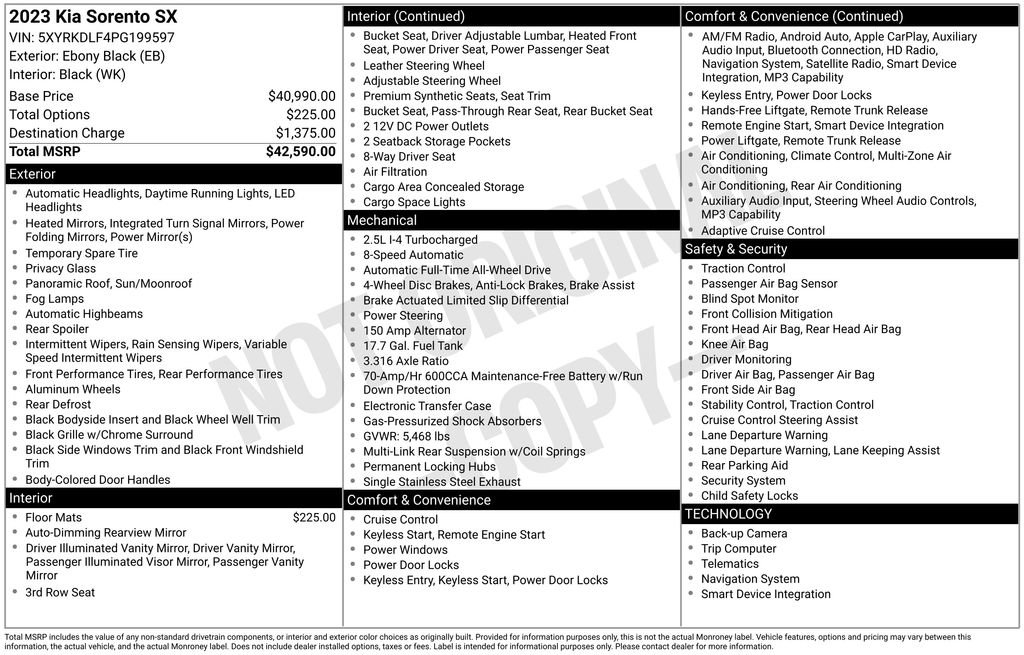 Used 2023 Kia Sorento SX image 21