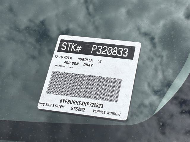 Certified 2017 Toyota Corolla LE w/ Carpet Mat Package (TMS)