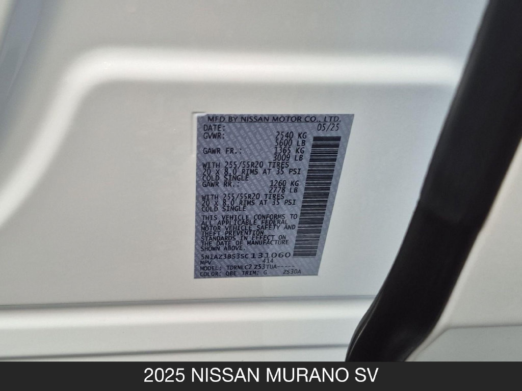 Certified 2025 Nissan Murano SV AWD/4WD image 25