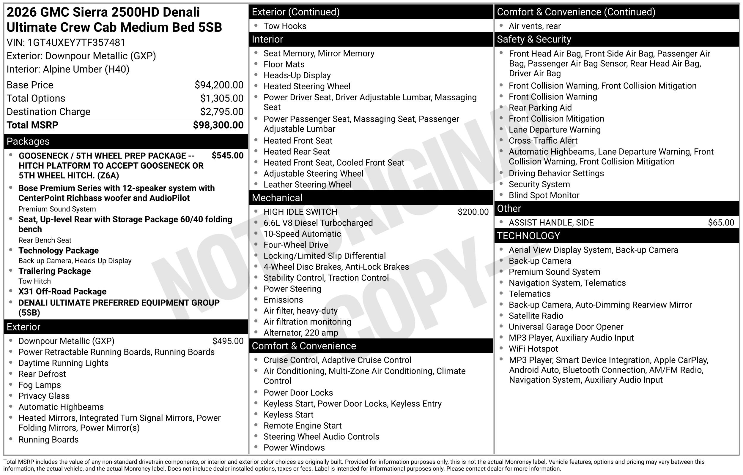 New 2026 GMC Sierra 2500 Denali Ultimate AWD/4WD image 50