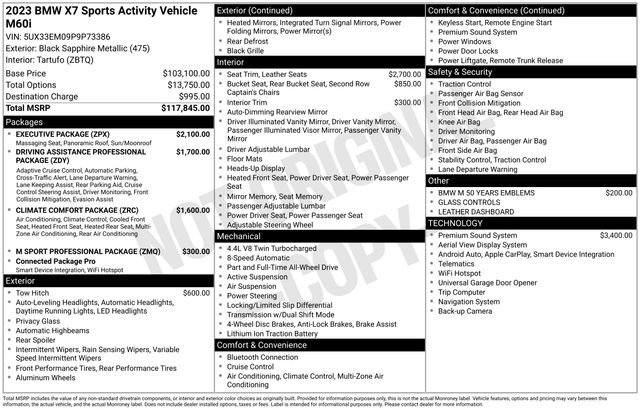 Used 2023 BMW X7 M60i w/ Executive Package image 37