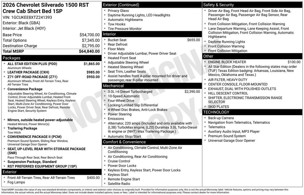 New 2026 Chevrolet Silverado 1500 RST w/ All Star Edition Plus image 34