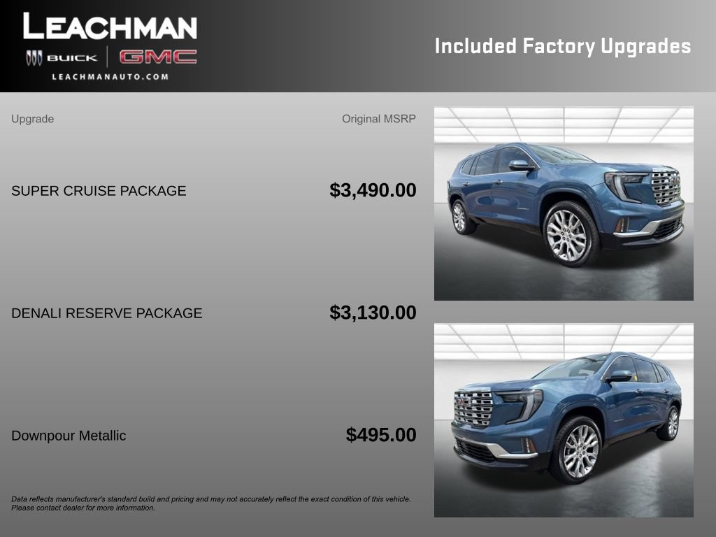 Certified 2025 GMC Acadia Denali w/ Super Cruise Package FWD image 11