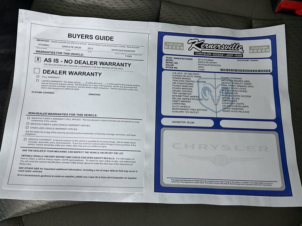 Used 2013 Hyundai Santa Fe Sport w/ Popular Equipment Pkg FWD image 32
