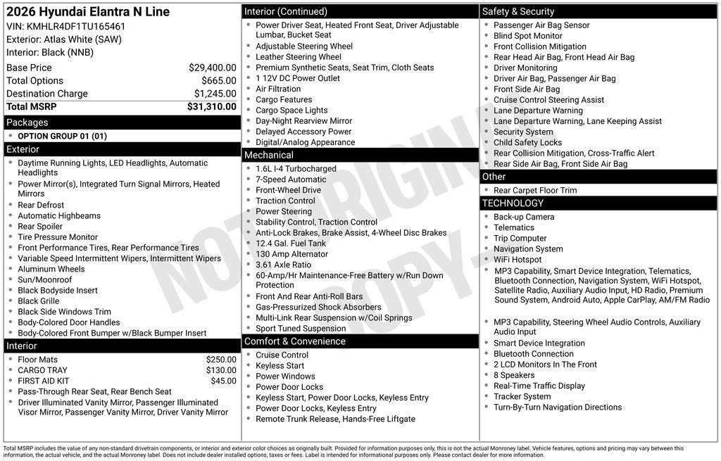 Certified 2026 Hyundai Elantra N Line FWD image 7