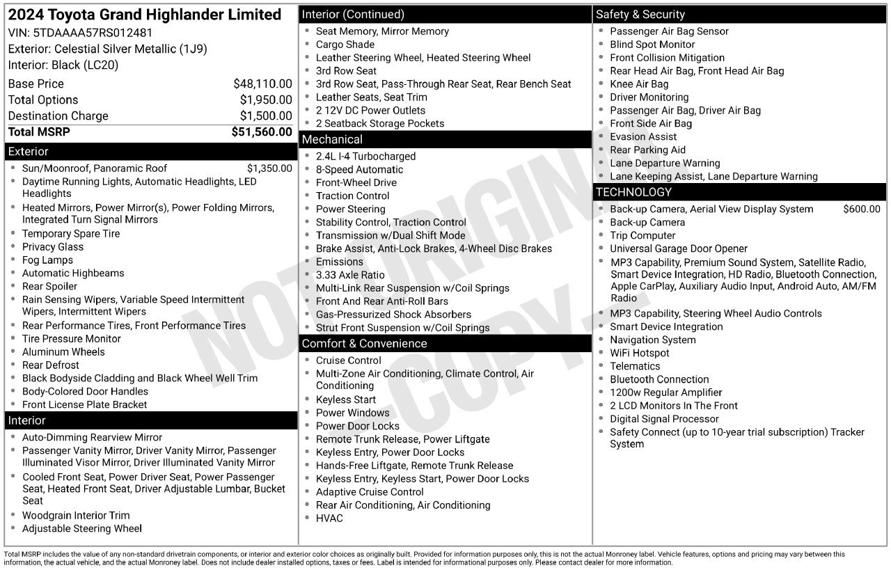 Used 2024 Toyota Grand Highlander FWD image 5