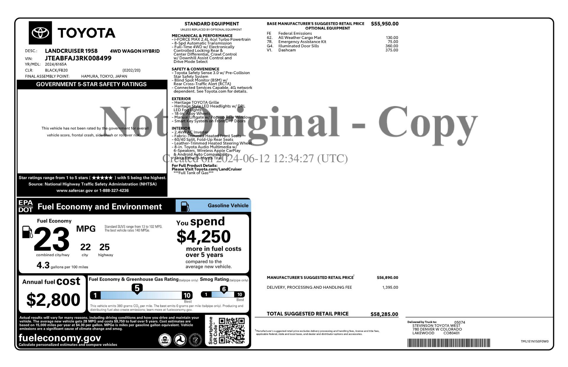 Used 2024 Toyota Land Cruiser 1958 AWD/4WD image 11