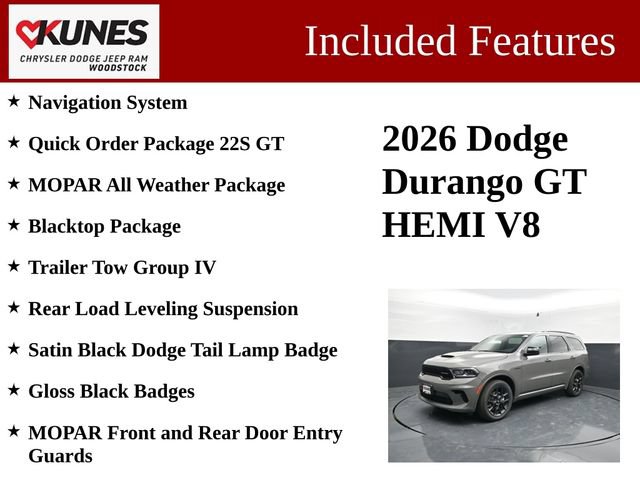 New 2026 Dodge Durango GT w/ Blacktop Package AWD/4WD image 3