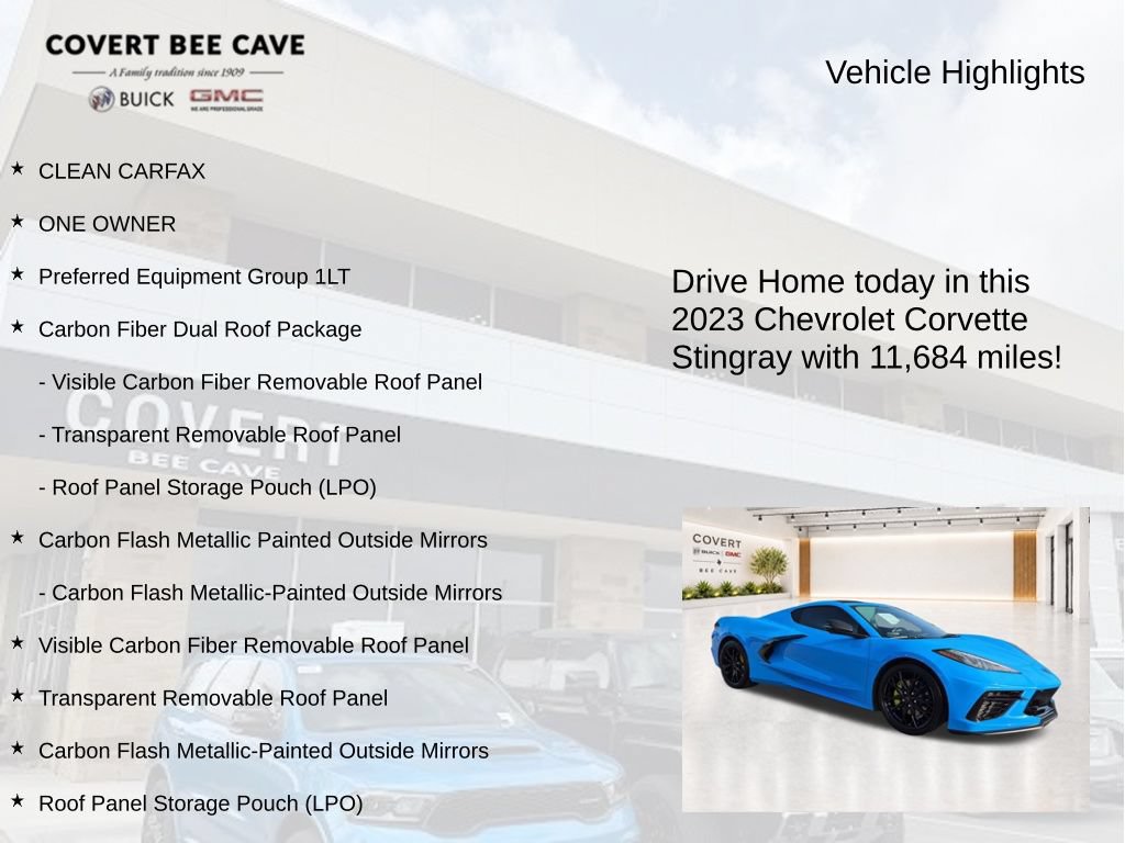 Used 2023 Chevrolet Corvette Stingray Coupe w/ 1LT RWD image 6