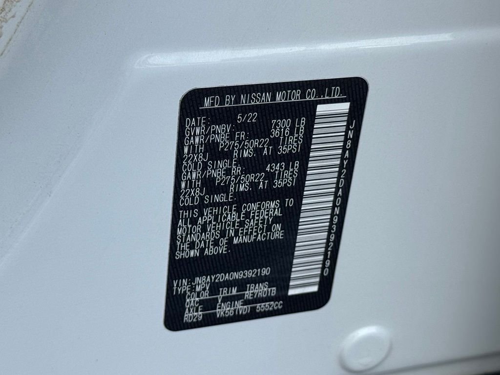 Used 2022 Nissan Armada Platinum w/ Captain's Chairs Package RWD image 23