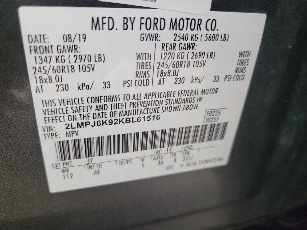 Used 2019 Lincoln Nautilus Select w/ Cargo Utility Package FWD image 33