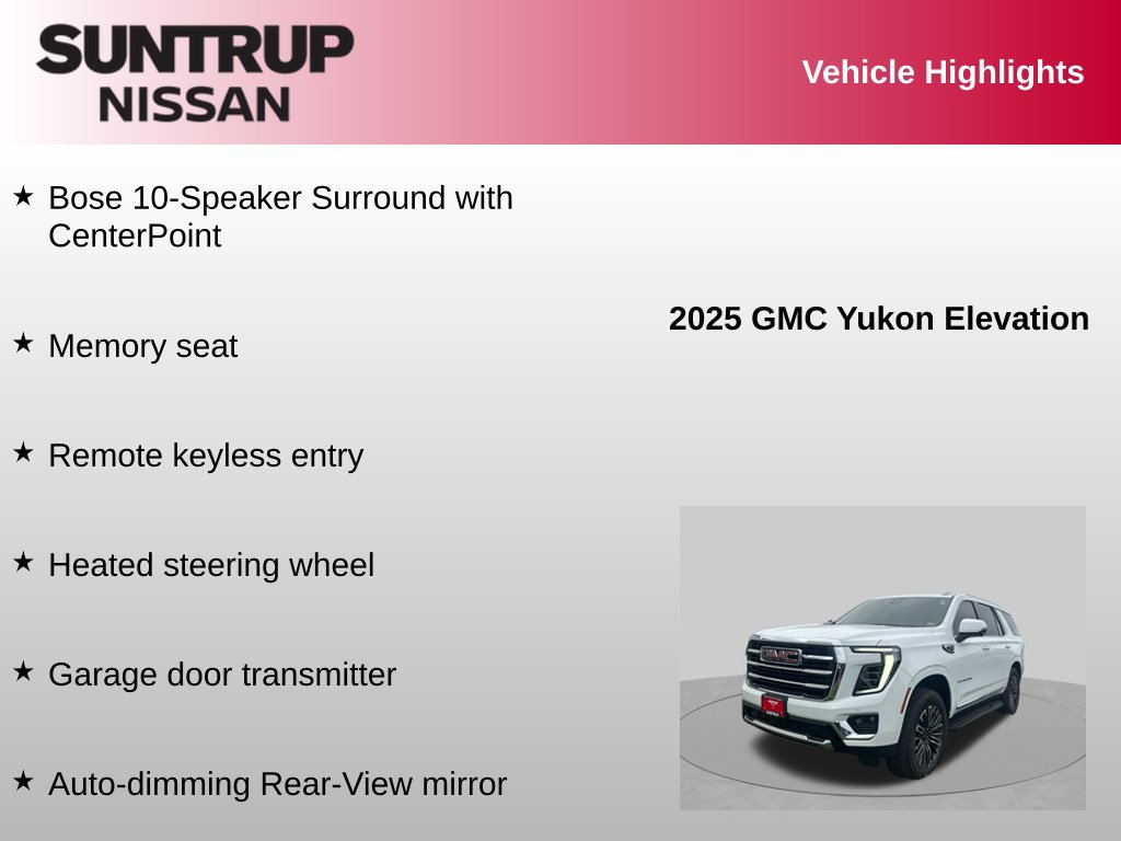 Used 2025 GMC Yukon Elevation AWD/4WD image 16