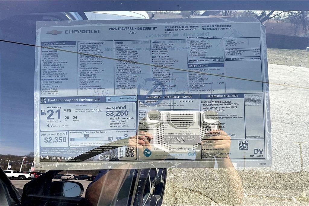 New 2026 Chevrolet Traverse High Country image 14