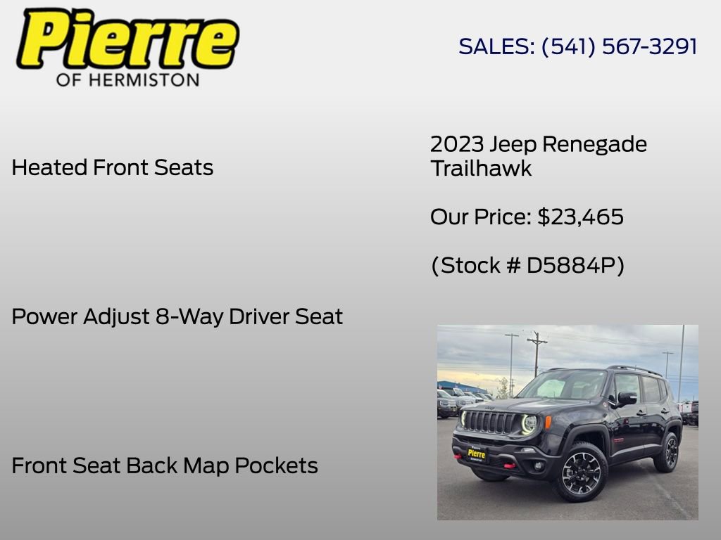 Used 2023 Jeep Renegade Trailhawk w/ Sun/Sound Group AWD/4WD image 18
