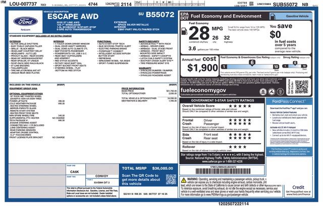 Certified 2025 Ford Escape ST-Line w/ Tech Pack #1 AWD/4WD image 14