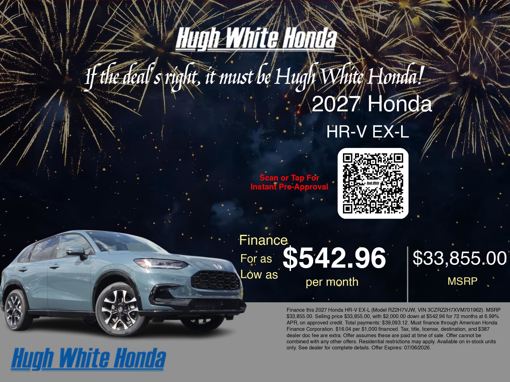 New 2027 Honda HR-V EX-L image 7